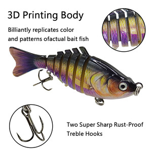 Haute qualité sept sections Luya Bionic leurres en plastique dur leurres faux leurres vente en gros articulé swimbait Wobblers Crankbait - Product Image 4