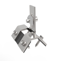 Système d'installation de panneaux solaires en alliage d'aluminium trapézoïdal anodisé, rail solaire, support de toiture en tôle, pince pour carport
