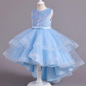 Abiti da donna da principessa senza maniche per matrimoni con scollatura e coda a fiori per 3 anni vestiti da bambina con Design per Eid - Product Image 3