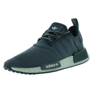 Chaussures Adidas NMD_R1 pour femmes, taille 9,5, couleur : vert lin/vert minéral/blanc nuage - Product Image 1