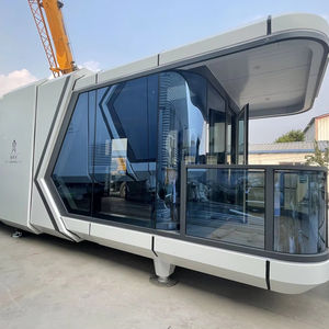 Mini villa mobile de style <span class=keywords><strong>roman</strong></span>, structure en acier préfabriquée, capsule de sommeil, conteneur de maison, imperméable pour hôtels, bureaux, parcs - Product Image 4