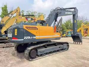 Excavatrice Hyundai 220lc-9s d'occasion, modèle 2022, faible nombre d'heures, d'occasion, excavatrice sur chenilles, moteur pour travaux de construction, exploitation minière, terrassement - Product Image 2