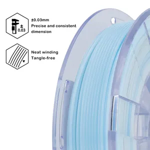 Yeni renk en iyi fiyat Oem hizmeti ZIRO şeffaf 3d yazıcı Filament 1.75mm Pla gökkuşağı 3d filamentler