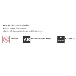 Jixin Euro Serrure à cylindre antivol à rainure serpent pour porte à mortaise interactive Serrure en laiton avec 3 clés - Product Image 6