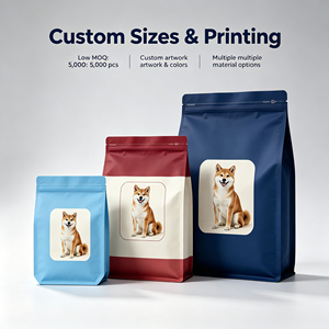 Sachet d'emballage alimentaire pour animaux de compagnie imprimé sur mesure, refermable, autoportant, pour aliments pour chiens, ingrédients naturels, sachet plastique autoportant - Product Image 3