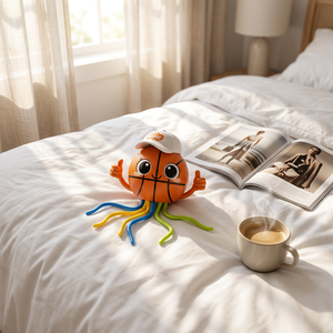 Jouet en peluche interactif et éducatif en forme de ballon de basket et de football pour enfants de 2 à 4 ans, alimenté par piles - Product Image 4