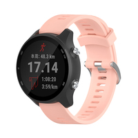 Pengganti tali silikon 20mm gaya resmi untuk Garmin Forerunner 245 M 55 158 gelang jam pintar 645 gelang jam tangan pintar musik