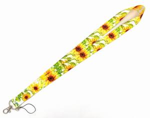 Quà tặng khuyến mãi thời trang hướng dương Polyester Vết dây buộc điện thoại di động trường hợp dây đeo cổ chống mất phụ kiện dây buộc tùy chỉnh - Product Image 4