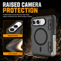 Étui magnétique pour iPhone 18 Duo, coque pliable avec support intégré, protection de la charnière, protection antichoc 3 en 1, coque de téléphone blindée