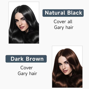 Kit de Loción de Tinte Capilar Semipermanente Profesional con Color Negro Natural, Cubre las Canas, <span class=keywords><strong>Sin</strong></span> Amoníaco, Fábrica OEM - Product Image 3