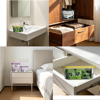 Boîte déshumidificatrice jetable pour la maison, charbon actif et chlorure de calcium, pour l'élimination des odeurs et le contrôle de l'humidité dans les armoires, en vrac