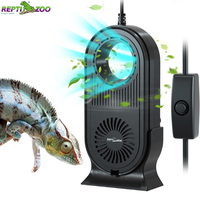 REPTIZOO Purificateur d'air pour reptiles 4-en-1 avec filtre à charbon, accessoires pour terrarium de dragon barbu
