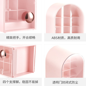 Cosmetic Storage Box With Drawers Transparent Dustproof Large Capacity Modern Minimalist Design For Lipstick Makeup Organization - Product Image 2