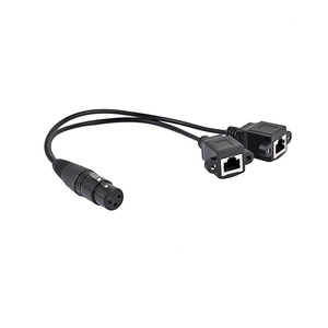 Cable de micrófono Cantell 2 en 1 XLR 3 pines hembra a panel dual Rj45 <span class=keywords><strong>Ethernet</strong></span> hembra Adaptador convertidor Cable - Product Image 3