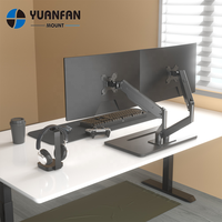 ML8SP 17 "-32" 10kg rentable ressort à gaz double moniteur bras support de bureau Base Double écran support support ordinateur VESA montage