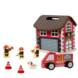 儿童游戏携带益智儿童木偶玩具便携式娃娃屋木制游戏娃娃屋套装