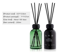 Diffuseur de parfum en roseau de gardénia de luxe, ensemble cadeau d'aromathérapie, logo personnalisé, 250 ml, longue durée, verre frais, décoration de la maison, bureau, hôtel, salle de bain