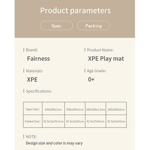 Fairness Factory Réversible XPE Mousse Pliable Tapis Étanche Enfants Zone De Jeu Tapis Jouet Éducatif pour Bébé Jouer - Product Image 4