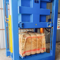 Machine d'emballage semi-automatique pour le recyclage textile / Machine à balles pour vêtements usagés / Machine à presser verticale hydraulique pour cartons
