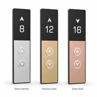 Panel Kontrol Eksternal Modern untuk Lift, Indikator Lantai LED Baja Anti Karat, Panel Panggil Lift