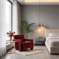 Fauteuil en velours de style minimaliste italien, mobilier écologique pour salon, balcon, chambre à coucher