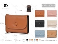 Portacarte a fisarmonica con chiusura nascosta in pelle PU 3 in 1, portafoglio per carte di credito da donna - Product Image 1