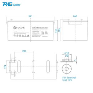 <span class=keywords><strong>Batterie</strong></span> <span class=keywords><strong>gel</strong></span> <span class=keywords><strong>12V</strong></span> <span class=keywords><strong>200ah</strong></span> à cycle profond à prix avantageux pour système solaire hors réseau - Product Image 3