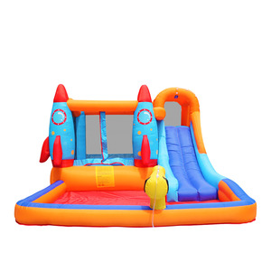 Fabricant de toboggan aquatique pour maison rebondissante Combo Jumping Rocket Ball Pool Gonflable Bouncy Castle Toboggan aquatique Prix avec toboggan - Product Image 4