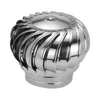 PATIKIL 9.8 pouces en acier inoxydable toit évent éolienne couverture de cheminée en acier galvanisé bouchon d'échappement capuchons d'aération Rotation conduit