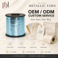Fil Métallique M-Type 150D 100% Polyester Fil Doré Argenté Fantaisie pour Broderie, Garniture de Vêtements, Tricotage