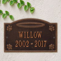 Plaque commémorative pour animaux de compagnie en bronze anti-corrosion pour l'extérieur, plaque personnalisée gravée avec le nom du chien ou du chat, plaque commémorative pour le tombeau