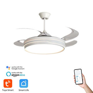 Lámpara de Techo de 42 Pulgadas con Ventilador de Techo Retráctil Invisible con Luz y Control Remoto Inteligente - Product Image 3