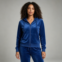 Conjunto Deportivo de Felpa de Poliéster de Alta Calidad Personalizado para Mujer, Estilo Y2K, Top Corto, Sudadera con Capucha y Pantalones Deportivos SWALO, Disponible en Stock
