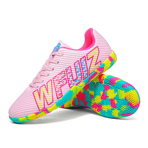 Zapatos de Fútbol Blancos, Rosas y Azules, Parte Superior Sintética, Suela de Goma, Unisex, Calzado Deportivo de Verano - Product Image 4