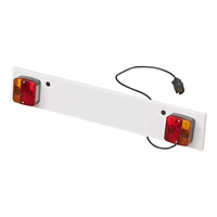 Nouvel ensemble de feux de remorque carrés en métal et PVC de 80 cm avec panneau lumineux, homologation E-mark 12V, câble de connexion 7 broches, garantie 1 an