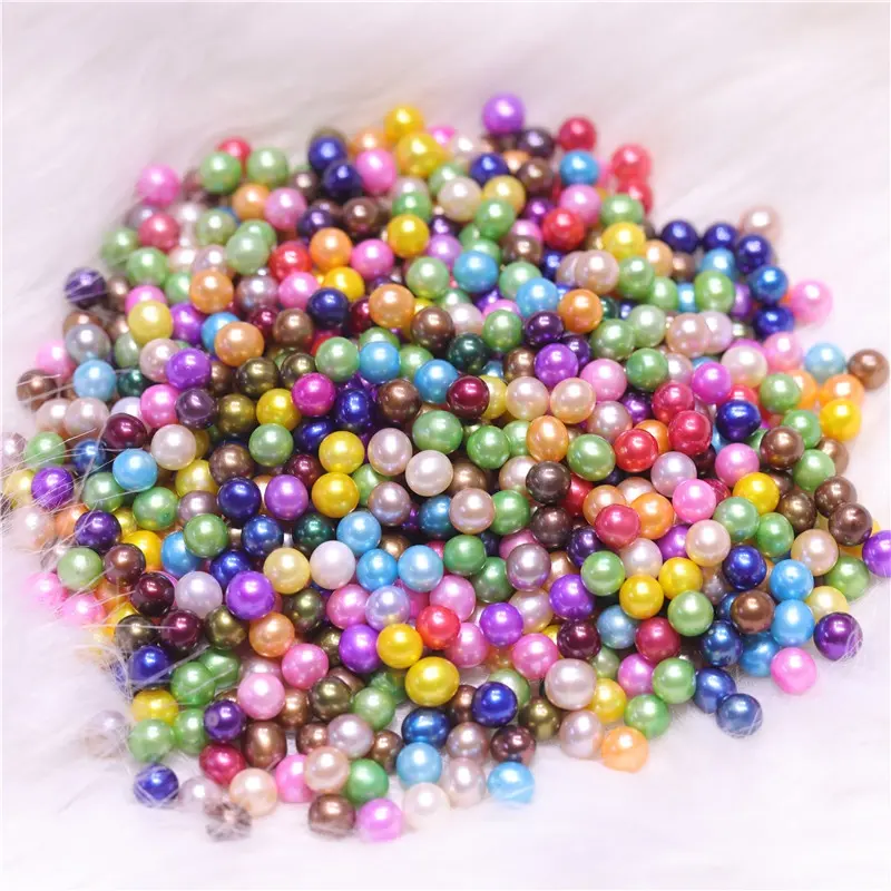 Perles naturelles en forme douce, 30 pièces de 6-7mm AAAA + qualité, teinte naturelle, de forme ronde, sans trous, pour cages, locailleries, de fête