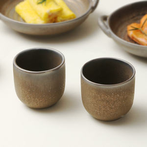 Tazas de Té de Cerámica con Acabado Mate Rústico, Estilo Vintage para el Hogar, 120 ml - Product Image 4
