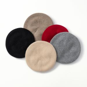 Chapeaux de béret en cachemire tricoté 100% pour femmes en gros Caractéristique commune du tissu - Product Image 6