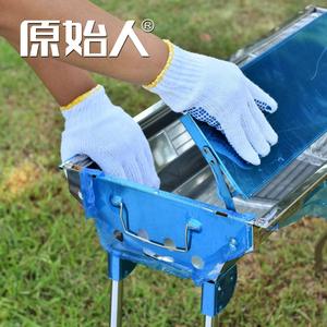 Gants résistants à la chaleur pour barbecue en plein air, en polyester épais, taille unique, accessoire pour grils de camping - Product Image 1