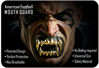 Protège-dents de football avec sangle, protection contre les chocs 3D Beast Chrome, léger, pour jeunes et adultes, protège-dents sportif