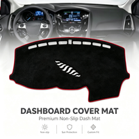 Pour Ford Focus Mk3 2012 2013 2014 2015 2016 2017 2018 Housse de tableau de bord de voiture Accessoires intérieurs Housse de protection Housse anti-poussière