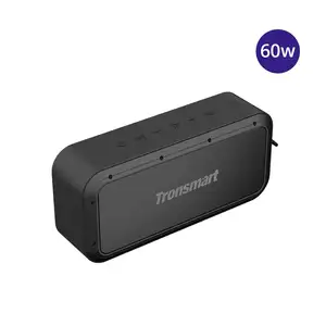 Alto-falante portátil tronsmart mega pro, alto-falante portátil 60w com saída grande, para reprodutor de áudio