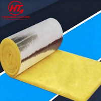 Rollos de Lana de Vidrio Centrífuga con Revestimiento de Lámina de Aluminio, Aislamiento Térmico Resistente, Rollo de Fibra de Vidrio con Lámina de Aluminio