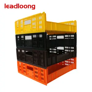 Plastic Storage Crate High Quality Food Grade Stackable Vented Mesh Plastic Crates Basket Storage Bread Bakery Trays