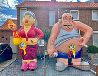 Figurine géante gonflable de dessin animé Abraham, ouvrier traditionnel néerlandais, pour événements/promotions commerciales/festivals/campagnes d'affaires