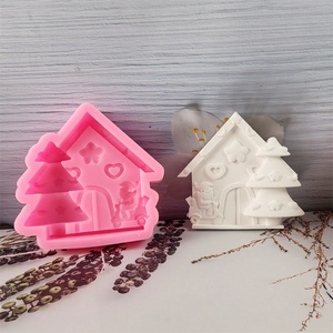 Moldes de fundición de resina hechos a mano para adornos decorativos DIY estilo Ins silicona decoración de la habitación de Navidad moldes W0309 - Product Image 1