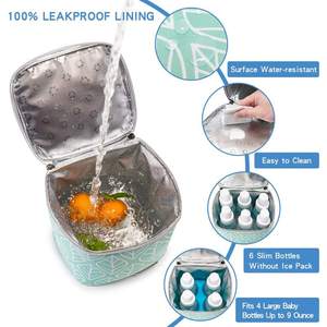 <span class=keywords><strong>Mochila</strong></span> térmica para biberones Oxford, fabricada en fábrica, con capacidad para 7 biberones, 8L, cierre de cremallera, para viajes y guardería. - Product Image 3