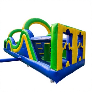 <span class=keywords><strong>Castillo</strong></span> Inflable con Tobogán de Doble Carril y Obstáculos - Comercial, de PVC de 0.55mm, para Carnavales Escolares - Product Image 6
