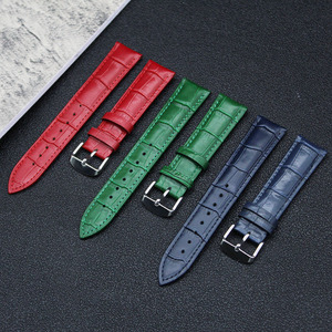 Cinturino per <span class=keywords><strong>Orologio</strong></span> in Vera Pelle di Vitello con Motivo Coccodrillo, Impermeabile, Multicolore, 14mm 18mm 20mm 22mm 24mm - Product Image 5