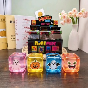 Maltose-shaped Water Cube Squishy Slow-Rebound Stress-Relief Toy Halloween Glitter Thermoplastic <b>Rubber</b> Maltose Candy Toy - Product Image 3